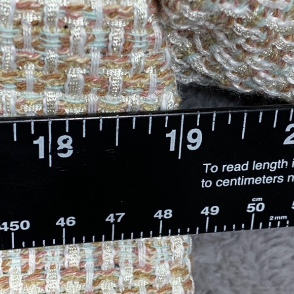 AND BY L Tweed Tie Front Jacket Blazer Beige Multicolor Made in Korea Women’s Si - Picture 3 of 8